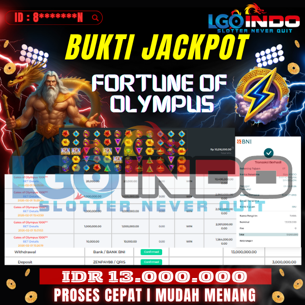 bukti JP lgoindo hari ini